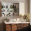 Koonmi Badezimmer Spiegelschrank 100 x 66 cm Silber, Produktbild-Vorschau 4