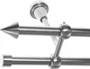 Gardinenstange Set Edelstahl Look Metall Ø 16mm zur Produktbild-Vorschau 1