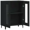 vidaXL Kredens czarny 69,5x34x90 cm Materiał drewnopochodny Podgląd zdjęcia produktu 5