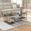 A living room scene with a couch and coffee table. Voir les images du produit