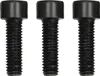 Three black metal bolts are arranged in a row against a white background. Podgląd zdjęcia produktu