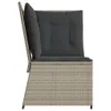 Design Garten-Ecksofa mit Kissen Hellgrau Poly Rattan, Produktbild-Vorschau 5