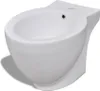 vidaXL Support de bidet rond blanc Céramique de haute Voir les images du produit 1