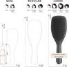 A size chart comparing three sizes of Tangle Teezer hairbrushes: Mini, Regular, and Large, with dimensions and hair type recommendations. Produktbild-Vorschau