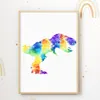 Dinosaurier Trex 3er Set Bilder Dino Kinderzimmer Deko DIN Produktbild-Vorschau 6