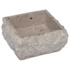 vidaXL Lavabo Gris 30x30x13 cm Marbre Voir les images du produit 4