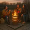 Relaxdays Feuertonne Rostoptik, Funkenschutz, Schürhaken & Produktbild-Vorschau 3