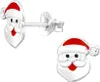 Ohrstecker Weihnachtsmann: 925 Silber Ohrringe Weihnachten Produktbild-Vorschau 1