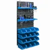A tool organizer wall mount with shelves and bins, filled with various tools. Produktbild-Vorschau
