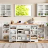 Merax Sideboard mit Schubladen und Regaltüren, Kommode mit Produktbild-Vorschau 2