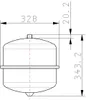 Membran-Druckausdehnungsgefäß für Heizung, 3 bar 18 Liter Náhled obrázku produktu 2