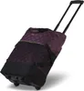 A purple quilted rolling suitcase with black accents and wheels, shown at an angle against a white background. Náhľad obrázku produktu