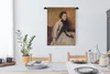 MuchoWow® Wandteppich Wandbehang Porträt einer Frau in Grau Produktbild-Vorschau 3