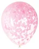 5 Konfetti Ballons Herzen Rosa 40 cm - Einheitsgröße Produktbild-Vorschau 2