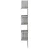 vidaXL Wand-Eckregal Grau Sonoma 20x20x127,5 cm Produktbild-Vorschau 2