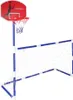 2-in-1-Fußballtor- und Basketballkorb-Set mit 2 Bällen Produktbild-Vorschau 2