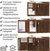 RFID Büffel Echt Leder Geldbörse Portemonnaie Herren mit Produktbild-Vorschau 4
