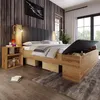 Manželská postel 160 x 200 cm, dřevěná postel z dubového Náhled obrázku produktu 11