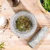Granitmörser mit Stößel Steinmörser für Kräuter und Gewürze Produktbild-Vorschau 2