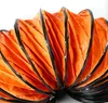 A close-up view of an orange flexible air duct with black spiral reinforcement. Produktbild-Vorschau