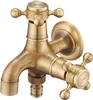 Gartenwasserhahn aus massivem Messing, Doppelauslass, Produktbild-Vorschau 1