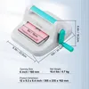 A VEVOR manual die-cutting and embossing machine with dimensions and specifications shown. Anteprima dell’immagine prodotto