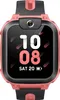 A close-up, front-facing view of a pink and black smartwatch displaying the time and date. Náhled obrázku produktu