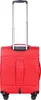 The back of a red rolling suitcase with a telescopic handle and wheels. Anteprima dell’immagine prodotto