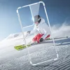 A skier is shown skiing down a snowy slope, with a clear phone case superimposed over the image. Produktbild-Vorschau