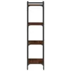 vidaXL Boekenkast, 4 planken, bruin, eikenlook, 40x30x120 Productafbeelding-voorbeeld 5