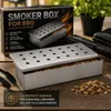 2 x Edelstahl Räucherbox + 1 Zange Smokerbox Räucherdose Produktbild-Vorschau 7