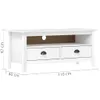 vidaXL TV-Schrank Hill Weiß 110x40x47 cm Massivholz Kiefer Produktbild-Vorschau 9