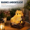 Solar Eulenfigur Garten Deko mit LED Licht, Wasserdichte Produktbild-Vorschau 3