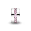 A silver charm with pink stones on a white background. Anteprima dell’immagine prodotto