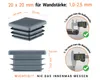 Lamellenstopfen für Vierkantrohr 20x20 mm Anthrazit 10 Produktbild-Vorschau 2