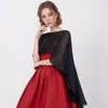 Unyqoos® Lichtgewicht dames chiffon capelet – zwarte Productafbeelding-voorbeeld 2