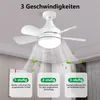Deckenventilator, Deckenleuchte mit Ventilator, 35W Produktbild-Vorschau 3