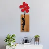 Wallity, Banksy - 17, nástenná dekorácia, orech, kov, 70 x Náhľad obrázku produktu 4