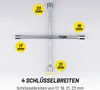 Kreuztaste 17-19-21-23 mm Stahl 27 x 27 cm Silber Produktbild-Vorschau 7