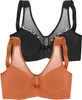 PETITE FLEUR Entlastungs-BH schwarz+terracotta Größe 80 C Produktbild-Vorschau 1