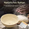 Gärkorb Set 25 cm Rund – Brot Gärkörbchen aus natürlichem Produktbild-Vorschau 6