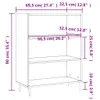Bücherregal Betongrau 69,5x32,5x90 cm Holzwerkstoff Produktbild-Vorschau 9