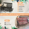 A comparison of a black HDPE garden bench with a weathered wooden bench, highlighting the features of the black bench. Produktbild-Vorschau