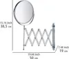 WENKO Cosmétiques Miroir de maquillage télescopique mural Voir les images du produit 4