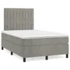 Boxspringbett mit Matratze Hellgrau 120x200 cm Samt Produktbild-Vorschau 1