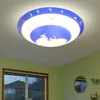 Deckenleuchte, Glas, Mond Sterne, blau, weiß, 30 cm Produktbild-Vorschau 4