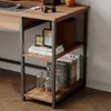 Počítačový Stôl Loft / Industrial – Rustikálna Hnedá Farba Náhľad obrázku produktu 6