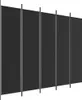 A black outdoor privacy screen with metal poles. Náhled obrázku produktu