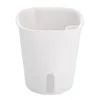 A white self-watering planter pot is shown against a white background. Produktbild-Vorschau