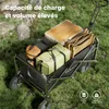 Toboli Chariot de transport Enfant Noir Pliable 100 kg avec Voir les images du produit 4